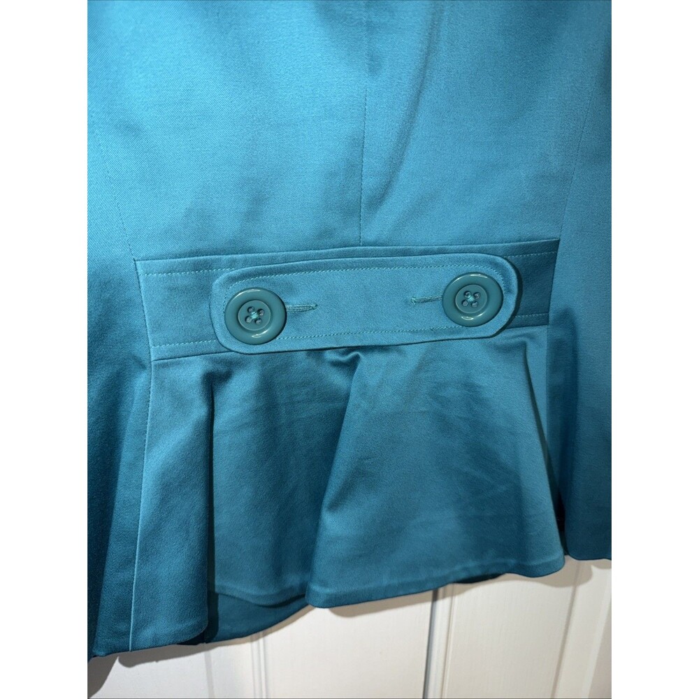Pendleton Women's Turquoise Blazer Coat 2 Button Sz 8 Lighweight Summer Office - Picture 6 of 14